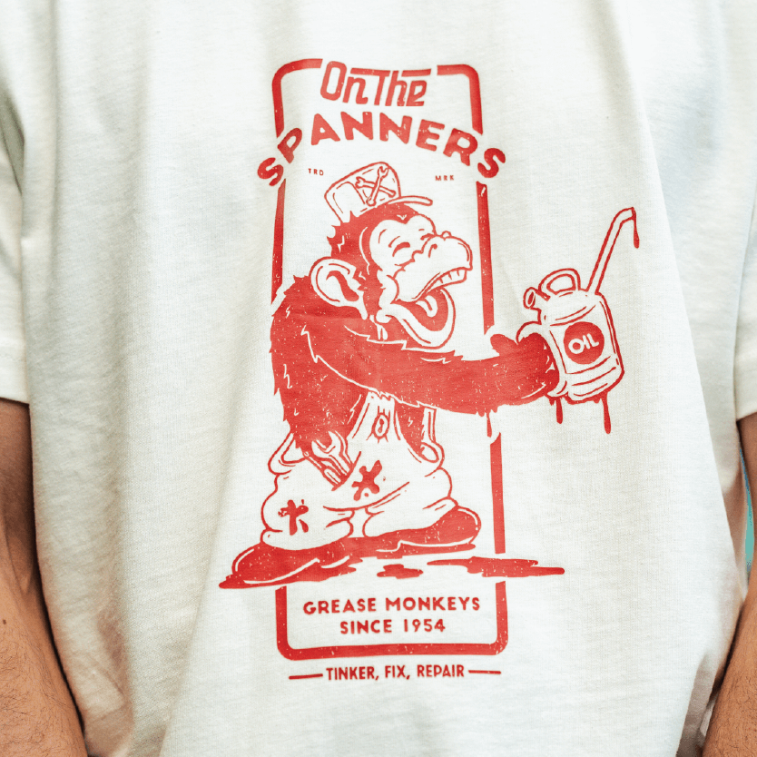 Grease Monkey Tee in Bone - Image 4