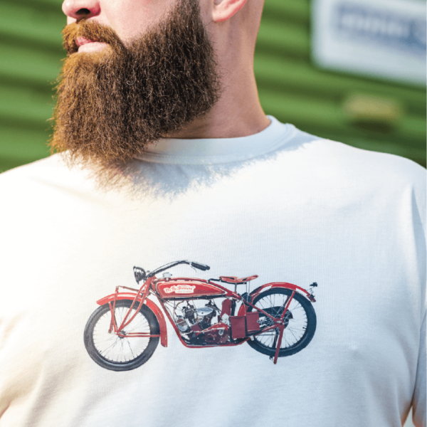 Indiana Tee in Bone colour from On the Spanners. Medium to XX Large. Presents for him in the UK.
