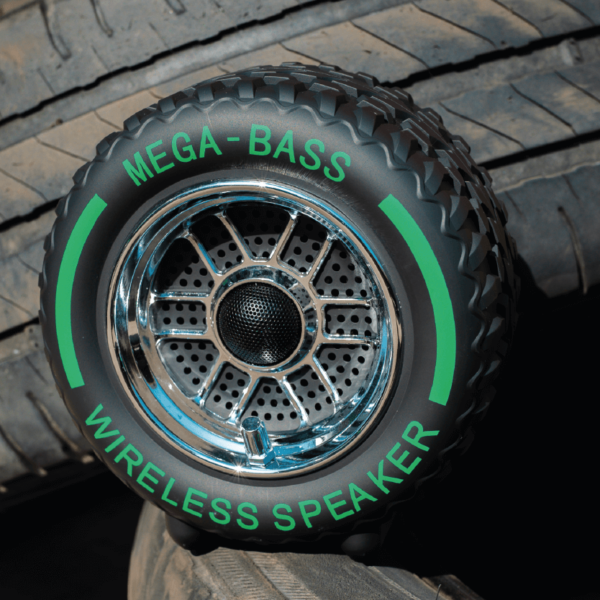 Tyre speaker from On the Spanners, UK.